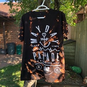 BLEACH-DYED MAYDAY PARADE “BLACK LINES” T-SHIRT
